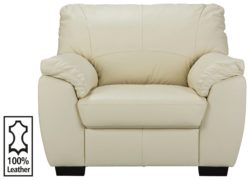 Collection - Milano - Leather Chair - Ivory